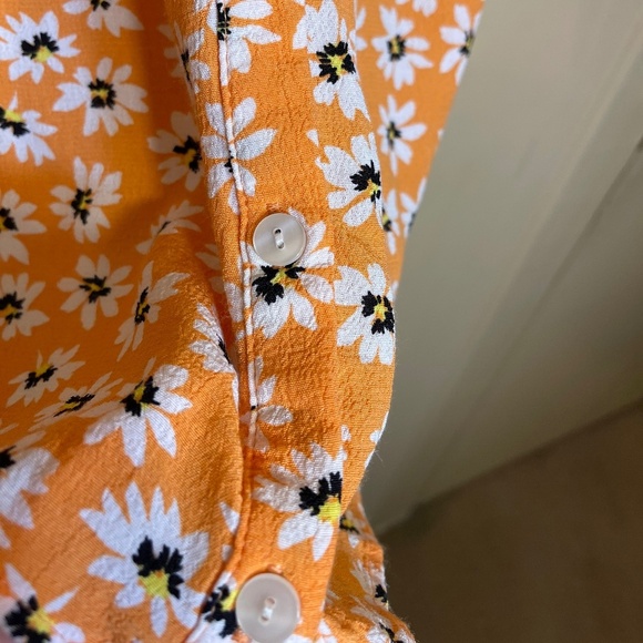 Bershka Orange and white Floral Dress - Picture 7 of 8